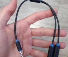 Аудио разветвитель Mini Jack 3.5мм на две пары наушников